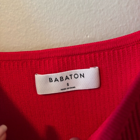 Babaton Red Ribbed Tank Top - Picture 2 of 4